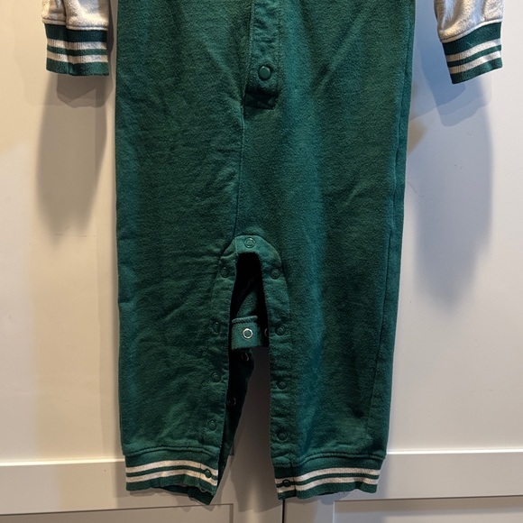 4/$15 Carter’s Team Captain One Piece Green and Cream- Size 18 months - Picture 4 of 5
